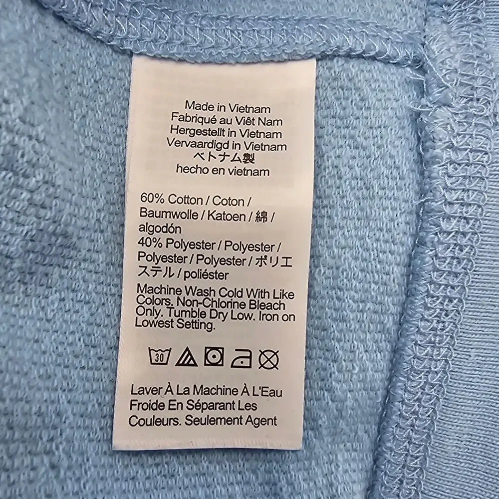 J. Crew Mens size M Long Sleeve Textured Crewneck Sweater Tee Blue BW407 NEW